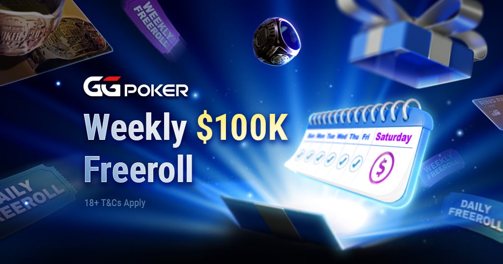 gg poker weekly 100000 freeroll tournament